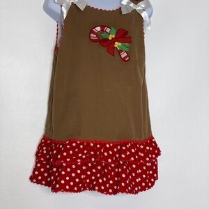 Lil cactus corduroy candy cane jumper dress